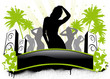 Fashion dancefloor green flyer