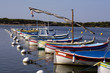 Alignement de bateaux de pêche
