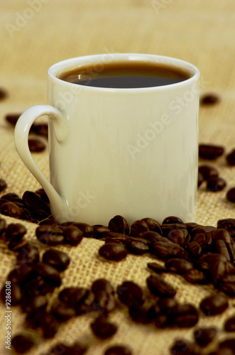 Cup of Coffee with Beans Cup of Coffee with Beans