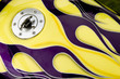 custom flames on motorcycle gas tank