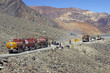 Traffic Jam on a Mountain Road in Ladakh