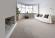 lounge area in newly restored rebuilt house