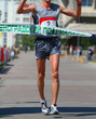 Finishing run man at the marathon competition