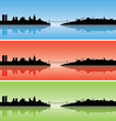 Colourful Istanbul silhouettes