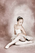 Young dancer wearing a tutu and tiara