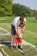 Dad Teaching Son Golf Dad Teaching Son Golf