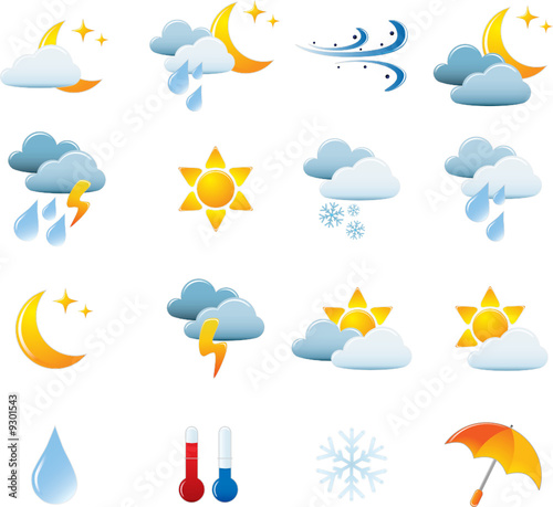 Weather Icon Set. Easy To Edit Vector Image. Weather Icon Set. Easy To Edit Vector Image.