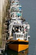 rangée verticale de bateaux