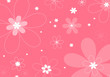 Fond graphique rose fleurs blanches et roses