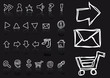 Sketched web icons