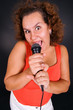 funny picture of singing woman