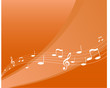 Abstract illustration with notes. Vector