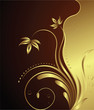 golden floral background