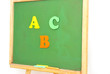 Colour letters A, B, C on a school board