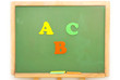 Colour letters A, B, C on a school board