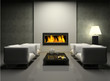 Modern interior with fireplace 3D rendering Modern interior with fireplace 3D rendering