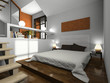 View on the modern bedroom 3D View on the modern bedroom 3D