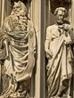 Two Carved marble statues of religious figures