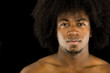 african american male portrait with an afro - isolated