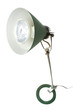 Green tablelamp on white isolated background