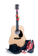 Photo en ligne au meilleur prix Guitar with cowboyhat and boots, decorated with christmasballs