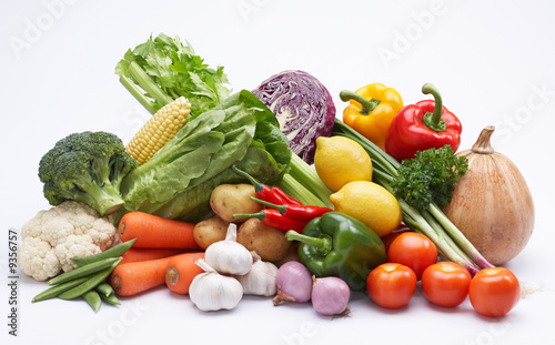 studio shot of vegetable isolated on white