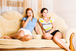 Girls and the boy on sofa