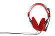 red headphones on the white background (contains clipping path) red headphones on the white background (contains clipping path)