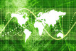 Illustration: Green Stock Market World Economy Abstract Background Green Stock Market World Economy Abstract Background