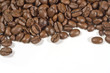 mezza pagina con chicchi di caffé