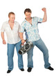 Two young men with boombox