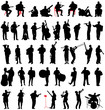 musicians silhouettes