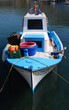 Wooden boat on sea