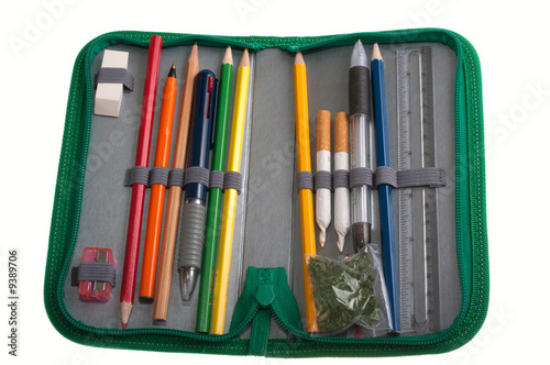 Photo: Two cigarettes with marijuana in the pencil-case Two cigarettes with marijuana in the pencil-case