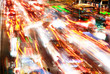 Nächtliche Rush Hour Großsstadt