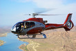 Helicopter on river in desert Helicopter on river in desert