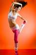 a young nice girl dancing modern dances