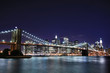 Brooklyn Bridge and Manhattan skyline At Night, New York City