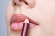Make Up, Applying Lips Contour Make Up, Applying Lips Contour