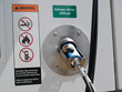 Close up of a hydrogen fuel dispenser for vehicles. Close up of a hydrogen fuel dispenser for vehicles.