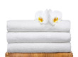 Fresh Towels with white Orchids