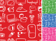 Home appliances symbols seamless