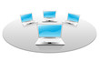 Laptops on a Round Table Laptops on a Round Table