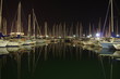 Antibes harbor by night