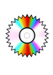  Sun shape compact disk on white backround