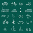 transportation symbols (chalkboard style)