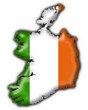 ireland button flag map shape