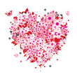 Floral heart shape