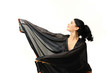 Portrait of young hispanic dancer female isolated