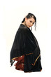 Portrait of young hispanic dancer female isolated